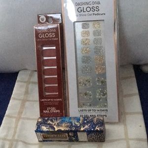 Dashing Diva Gel Nail Strips for Fingers and Toes, with bonus Winky Lux Lip Oil